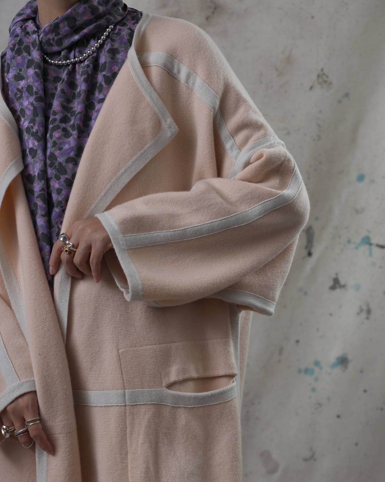 Chloe / Piping Knit Gown