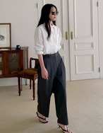 【24ss】Spring Pin-tuck Pants_Dark-gray