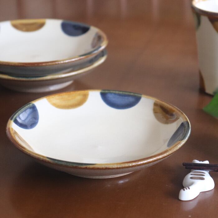 やちむん 陶眞窯 5寸皿 ドット Yachimun Plate 15cm Dot #404 やちむん 陶眞窯 5寸皿 ドット Yachimun Plate 15cm Dot #404
