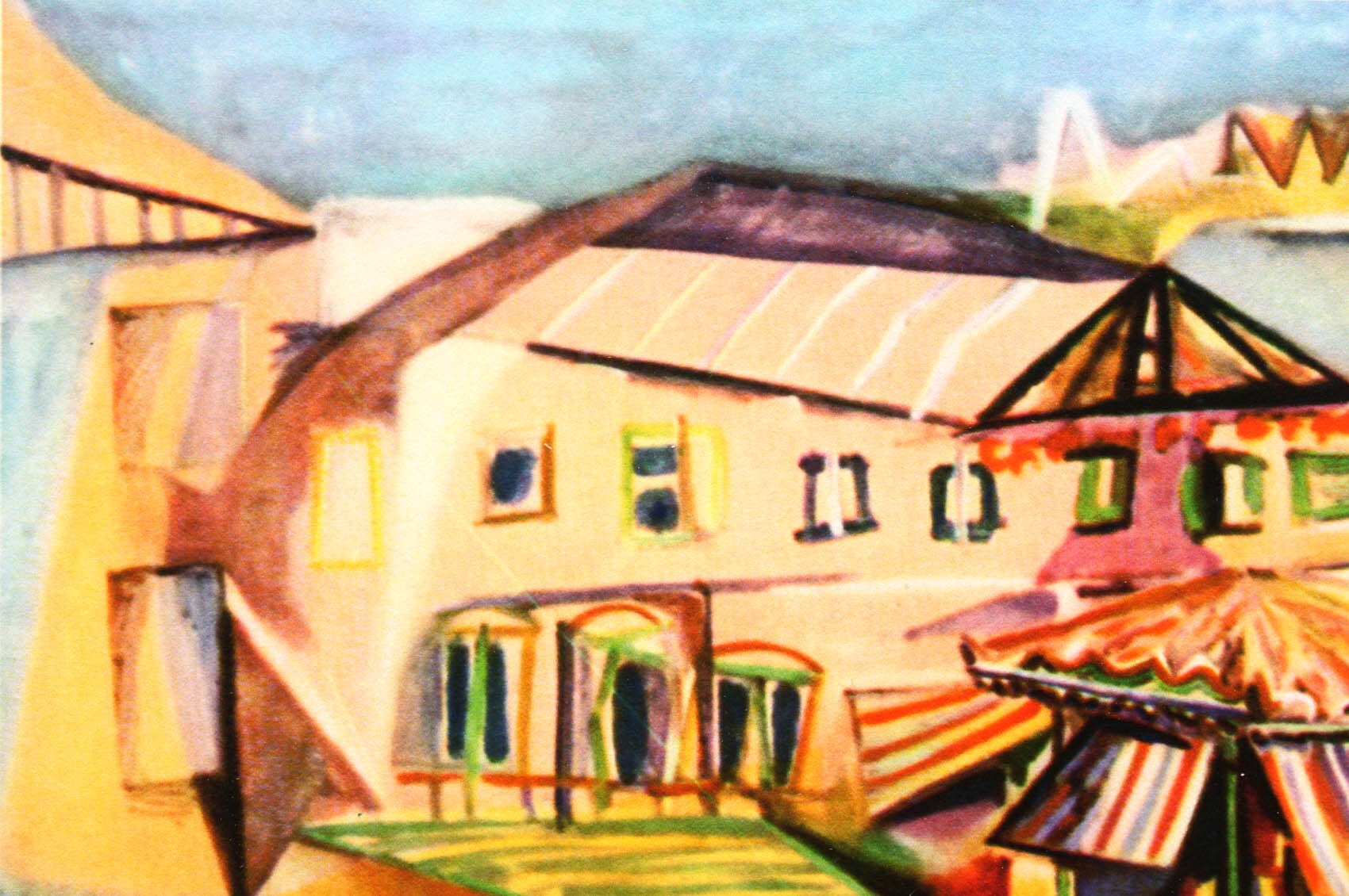 パブロ ピカソ「ロワイヤンのカフェ」額縁4色選択可能 作品証明書 展示