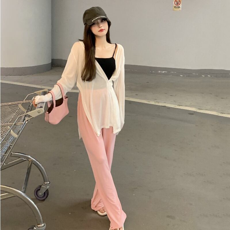 レディースサマースタイルルーズブラウス ワイドレッグ 夏物 ワイドパンツ ピュア ドラファッションホール90430440970