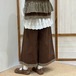 2色/裾小花柄ワイドパンツ ・12576