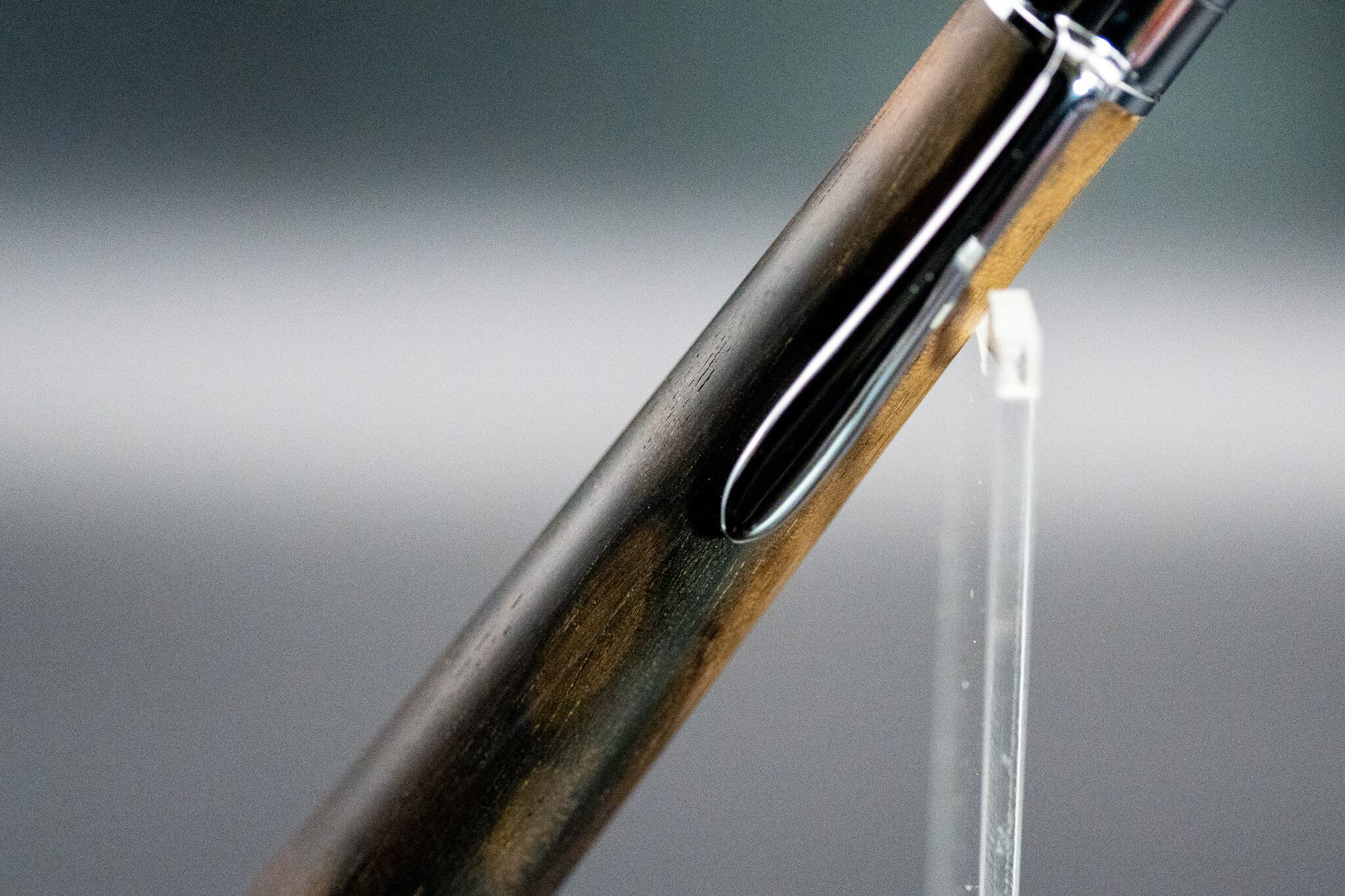 【魅惑の黒い紋様】 黒柿 孔雀杢 silver MP 極上