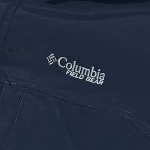 Columbia マウンテンジャケット ナイロンジャケット フィールドギア field gear アウター ワンポイント 刺繍ロゴ XXL ビッグサイズ コロンビア 黒 us古着