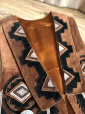 native design vintage real suede vest-4511-1