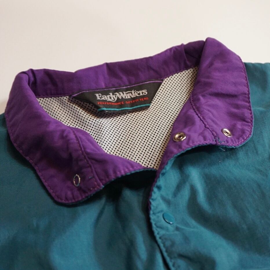 USED 90s Early Winters Nylon Snap Pullover - Medium 03137