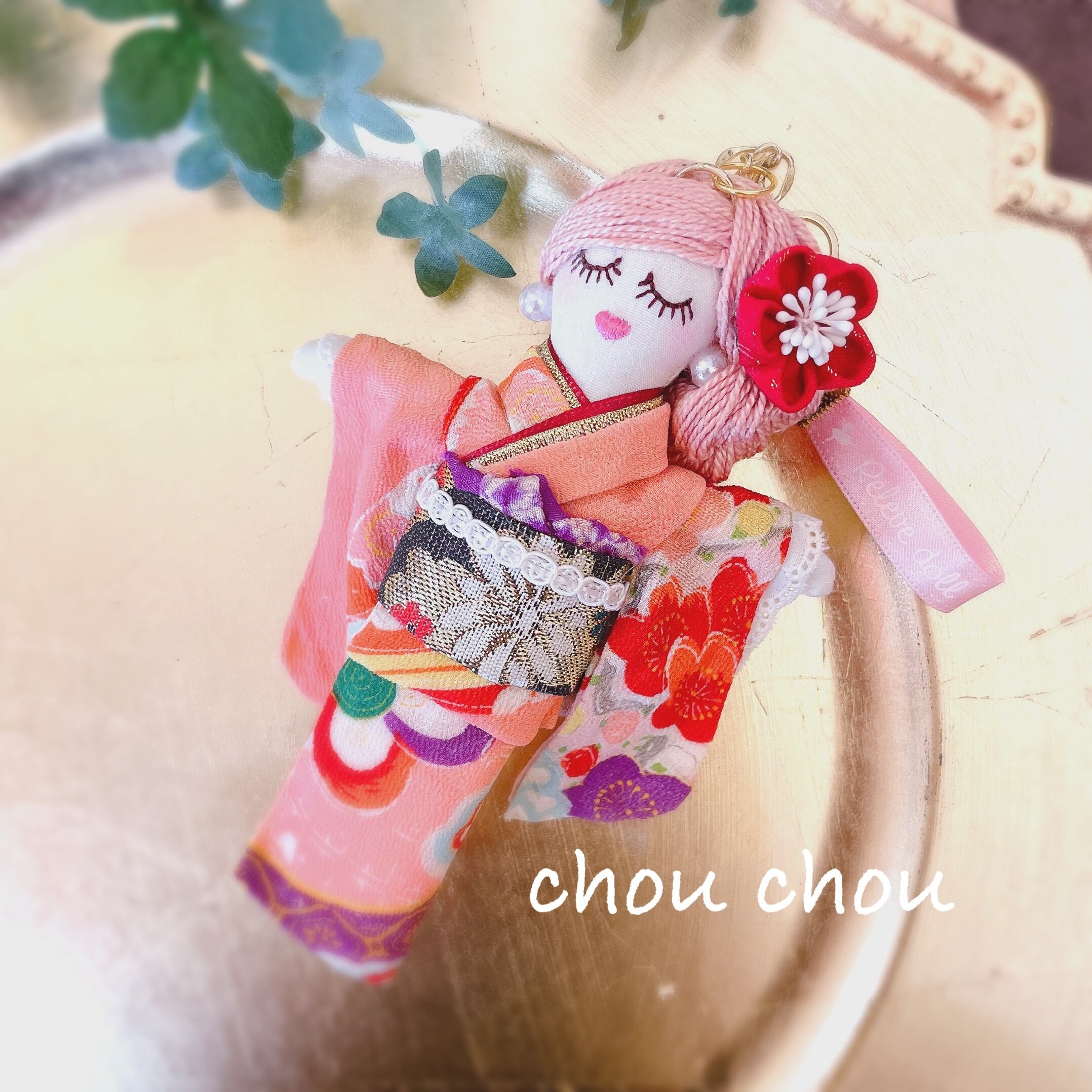 シルク生地のお着物ルルベちゃん（ピンク） | chou chou shop ♪