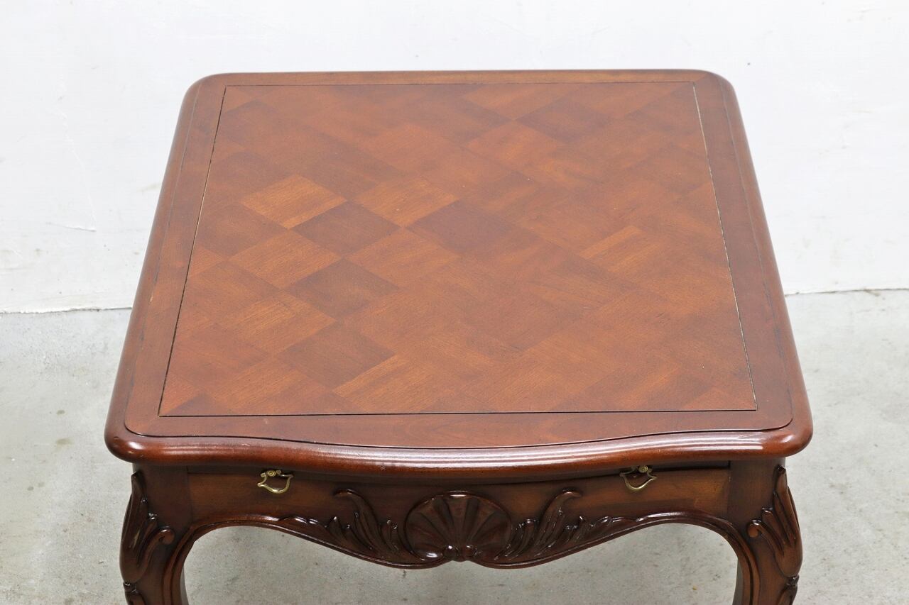 猫脚 アンティーク♦️両袖テーブル&ダマスク 木彫りミラー♦️2点セット♦️送料込 猫脚 アンティーク♦️両袖テーブル&ダマスク 木彫りミラー♦️2