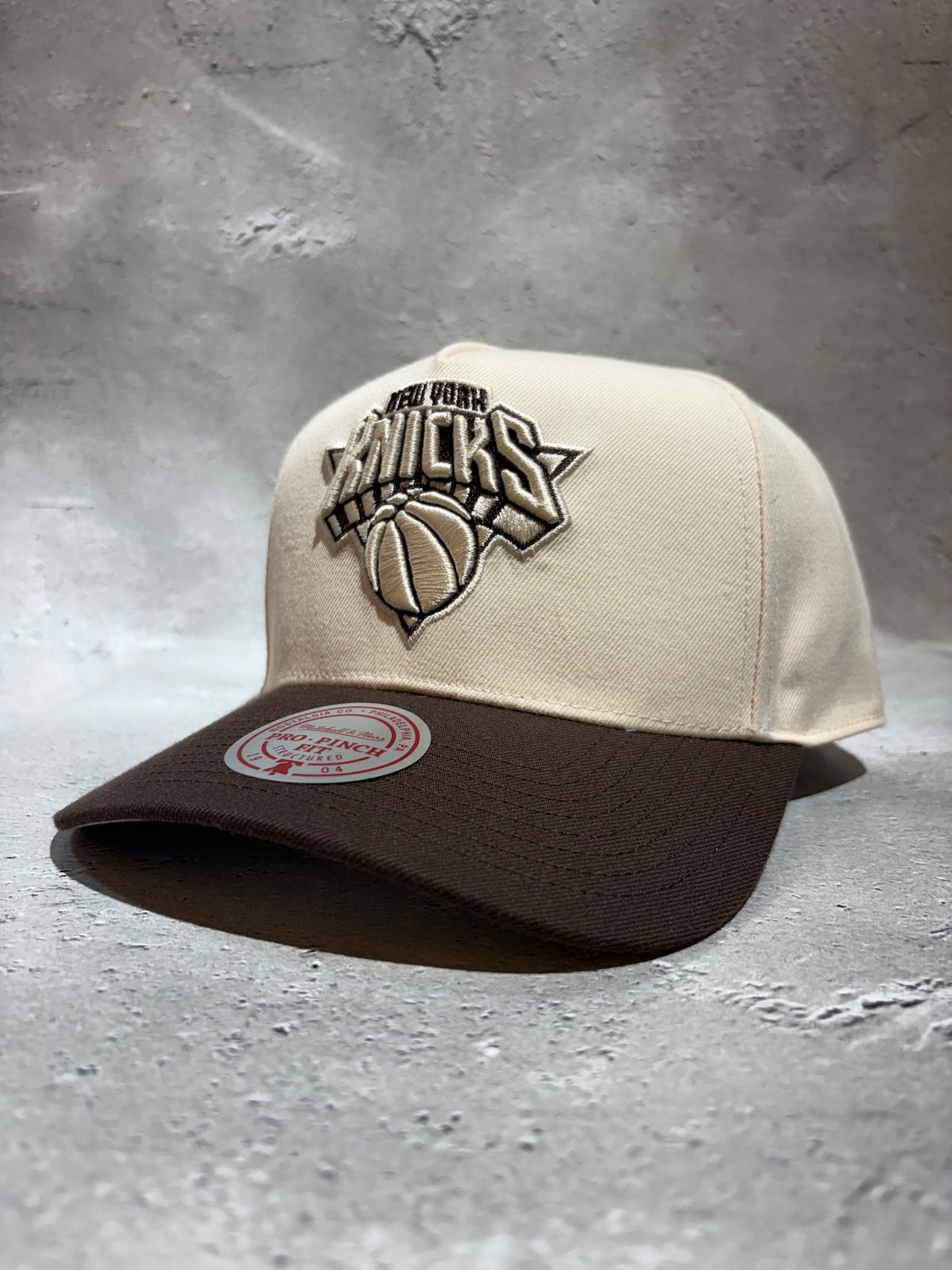 Mitchell&Ness/ミッチェルアンドネス NBA ニューヨーク・ニックス キャップ クリーム