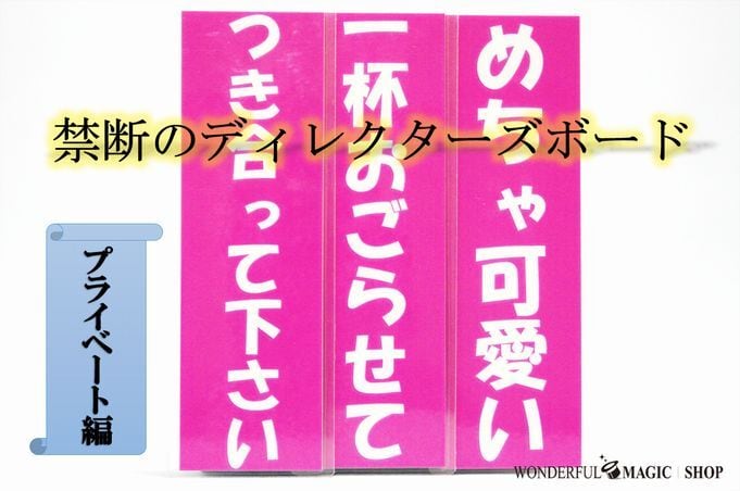 禁断のディレクターズボード プライベート編