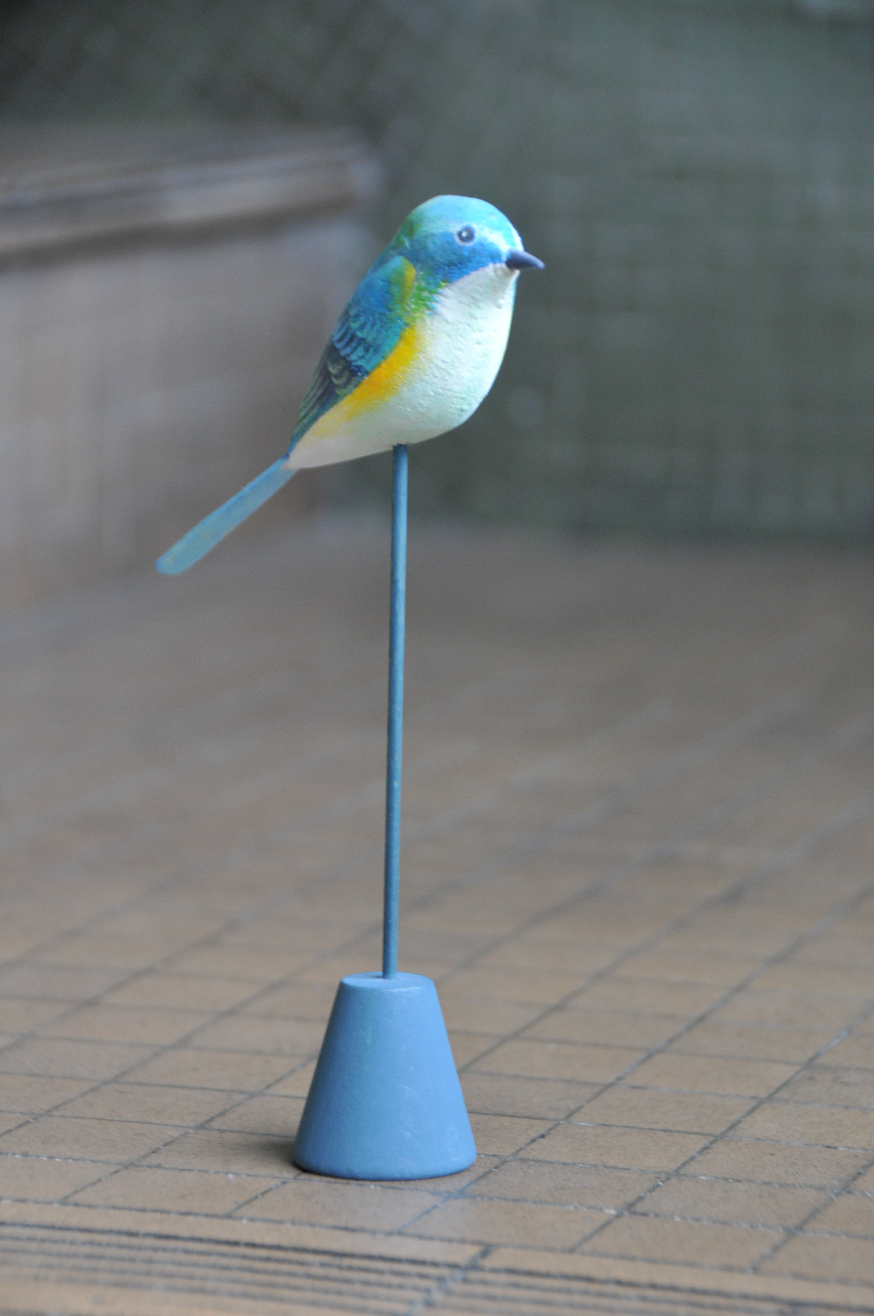 ルリビタキのバードカービング コルリ バードカービング ルリビタキ