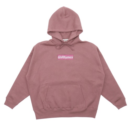 GINRHYMES/ "BOX LOGO" SWEAT HOODIE /MERLOT