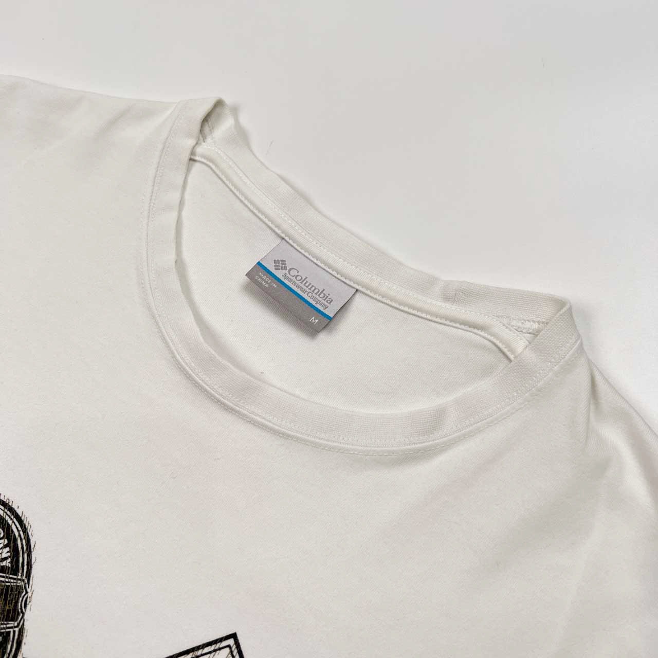 Columbia コロンビア プリント 半袖Tシャツ カットソー サイズ M /メンズ/ホワイト/アウトドア