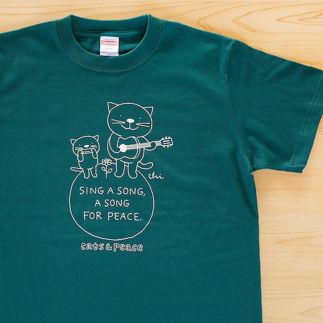 Tシャツ「Love cats Love dogs 1」ヘザーベージュ