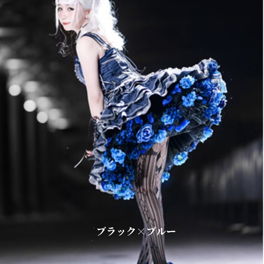 甘ロリ フラワーパニエ ゴージャス×ふんわり 着丈45cm｜WithU