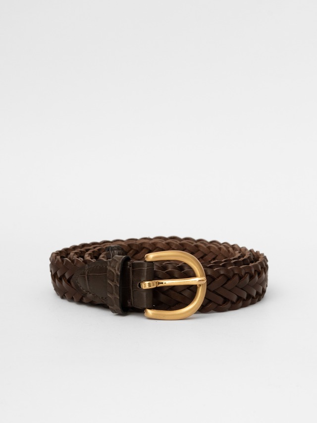 Woven Belt | Crocodile (Brown)