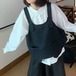 チェック柄デザインポケットベスト ・12543