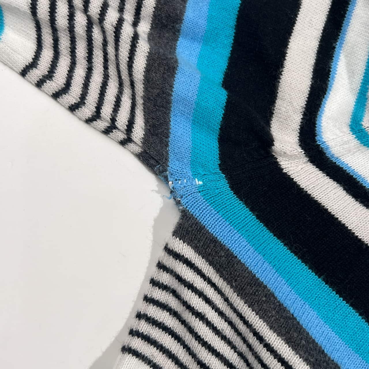 BURBERRY BLACK LABEL バーバリーブラックレーベル ボーダー タートルネック ニット  セーター 2/ブルー系 メンズ