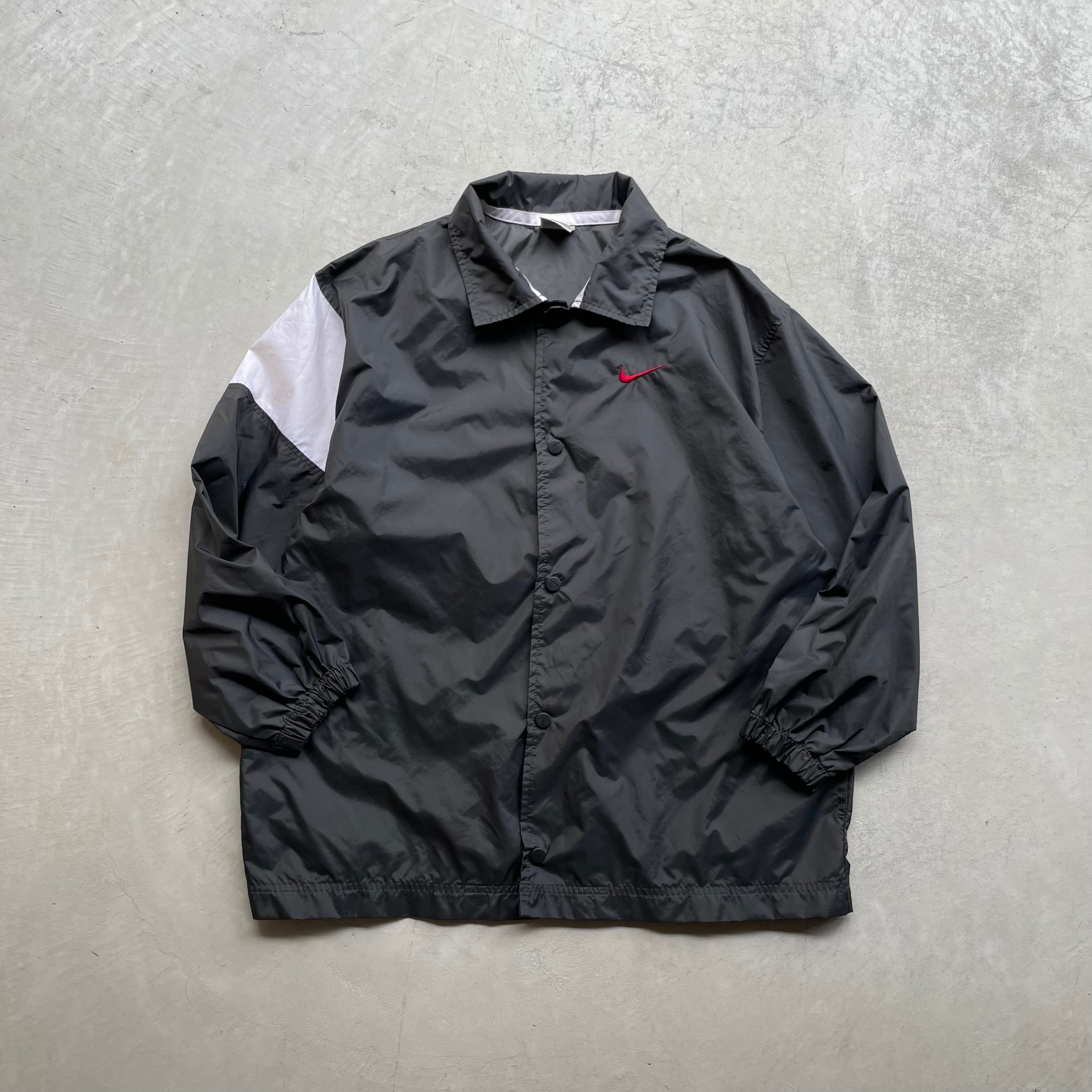 NIKE/90s big swoosh nylon jacket ナイキ 白タグ コーチ