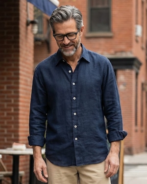 ナチュラルドレープ レギュラーカラーシャツ 5色　A0290