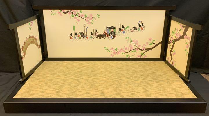 飾り台と屏風セット 橋、桜、子供 | Pay ID
