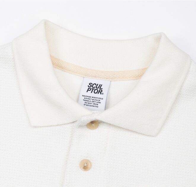 SCULPTOR Glossy EL ポロシャツ ２色 グレー ホワイト 韓国