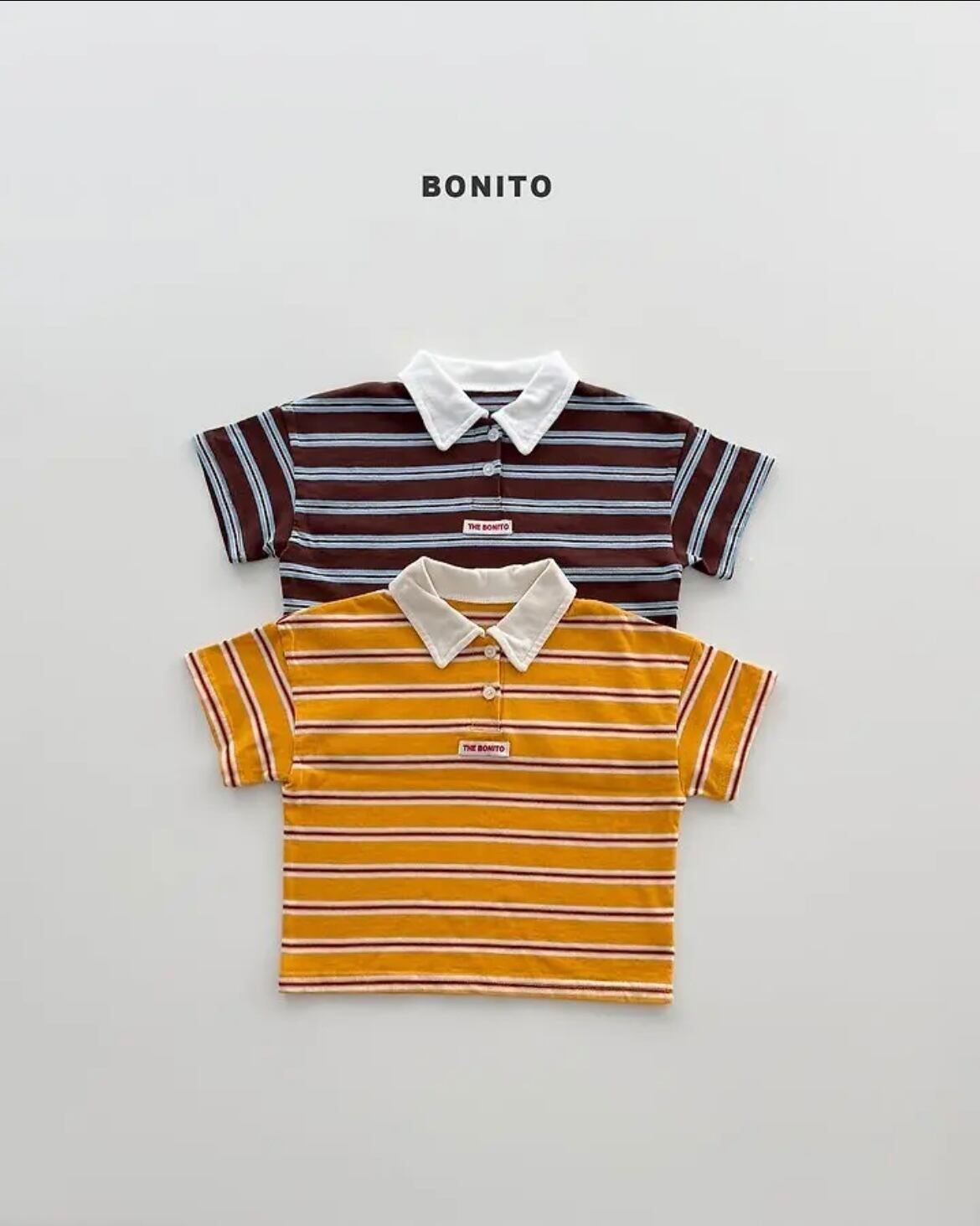 ストライプコッラーレT/BONITO