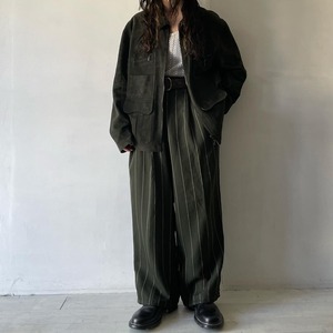 -ARMANI- leather×suède reversible jacket