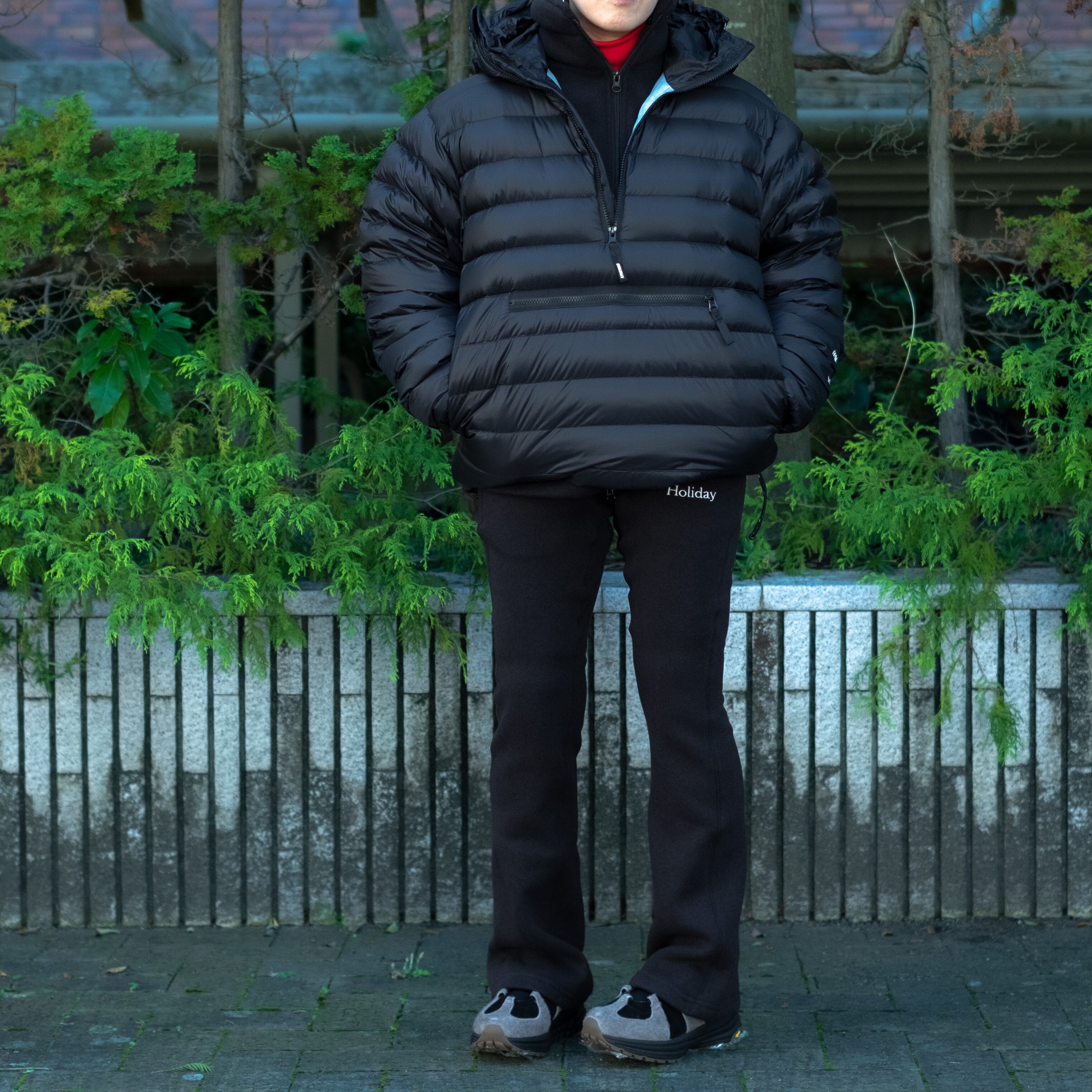 送料無料] 【HOLIDAY】 packable down anorak (black) | olaf