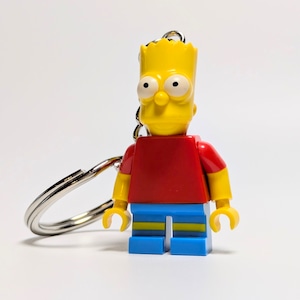 ♧ 再入荷!【ブロックフィギュアキーホルダー】 ★The Simpsons(ザ シンプソンズ)バート・シンプソン ★〚アメリカン雑貨 アメトイ〛