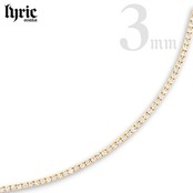 【最高級】stainless316L 3mm 45cm luxury tennis necklace gold