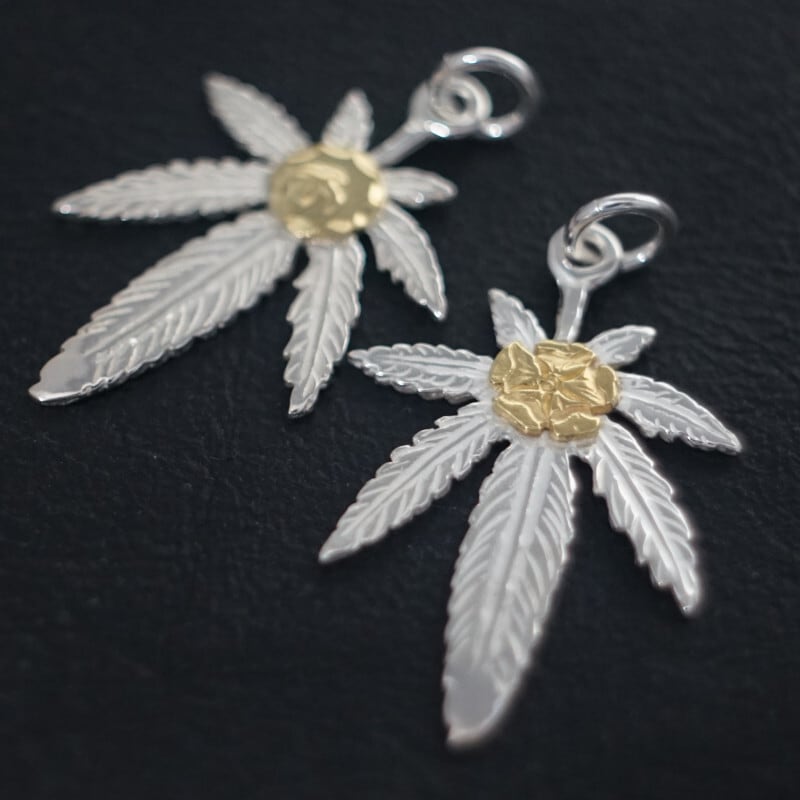 18金金メタル付SVグラス 18金金ローズ付SVグラス 18金 シルバー トップ  