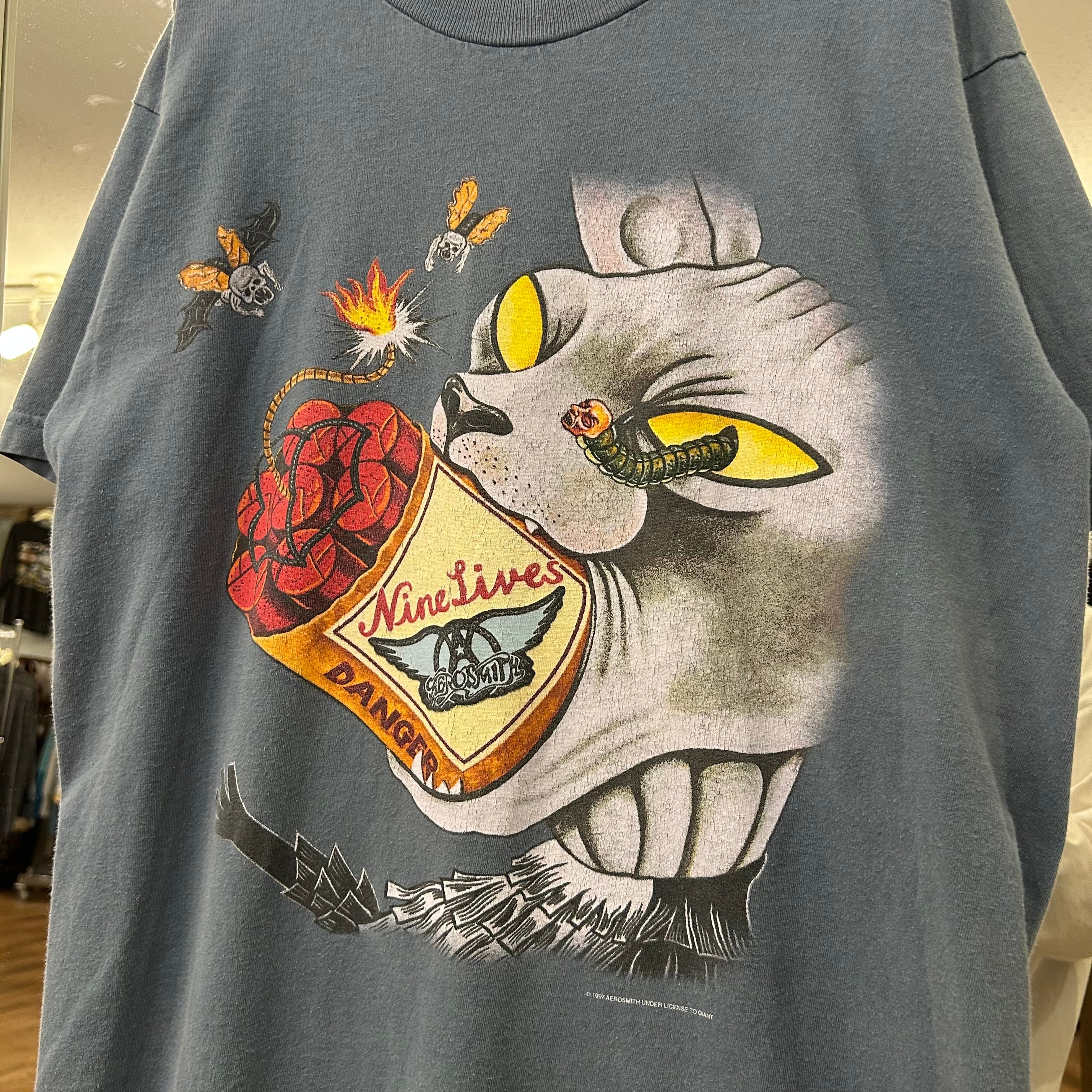 カラーT】90's Aerosmith Tee “Nine Lives” | spike osu