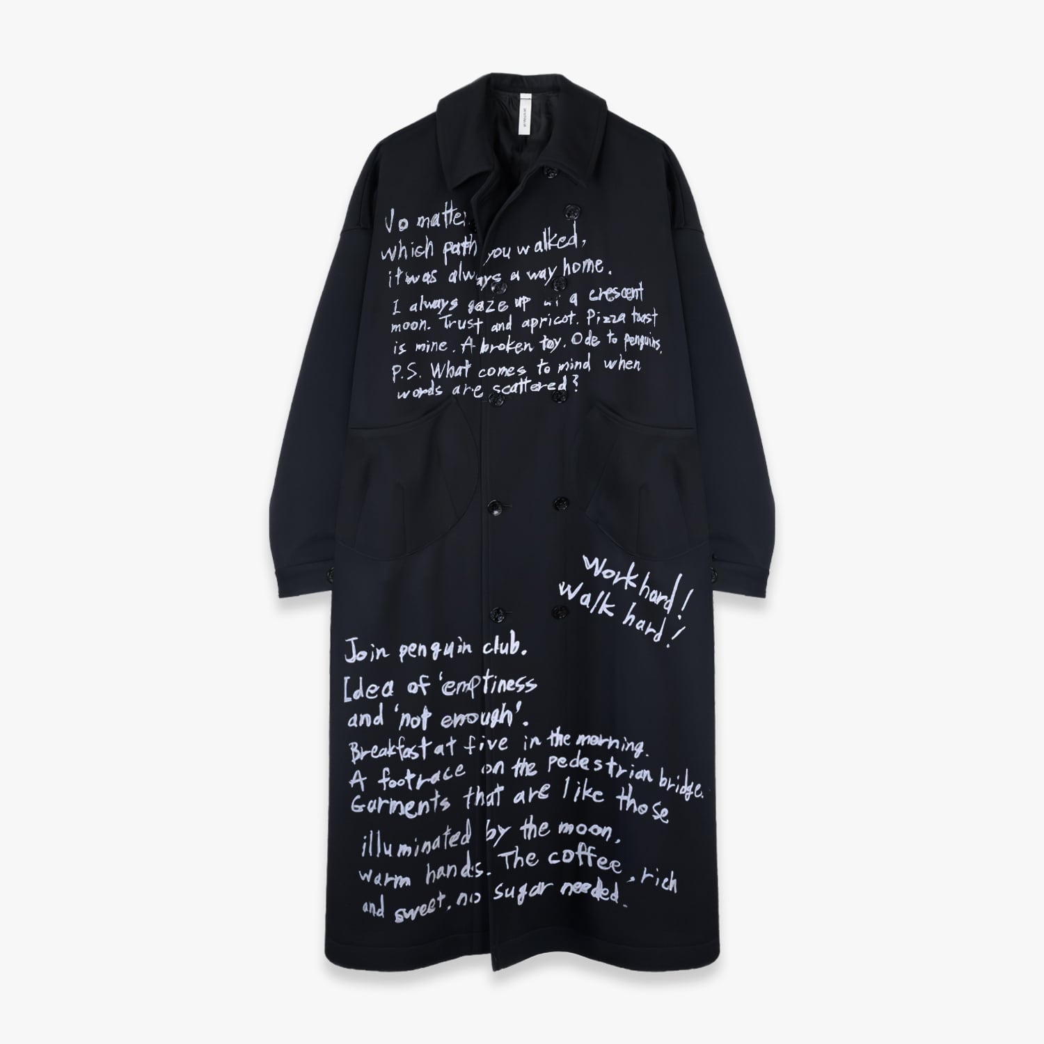 SHINYAKOZUKA 25AW LONG TORSO COAL MINER WITH WORDS (DAWN BLACK)