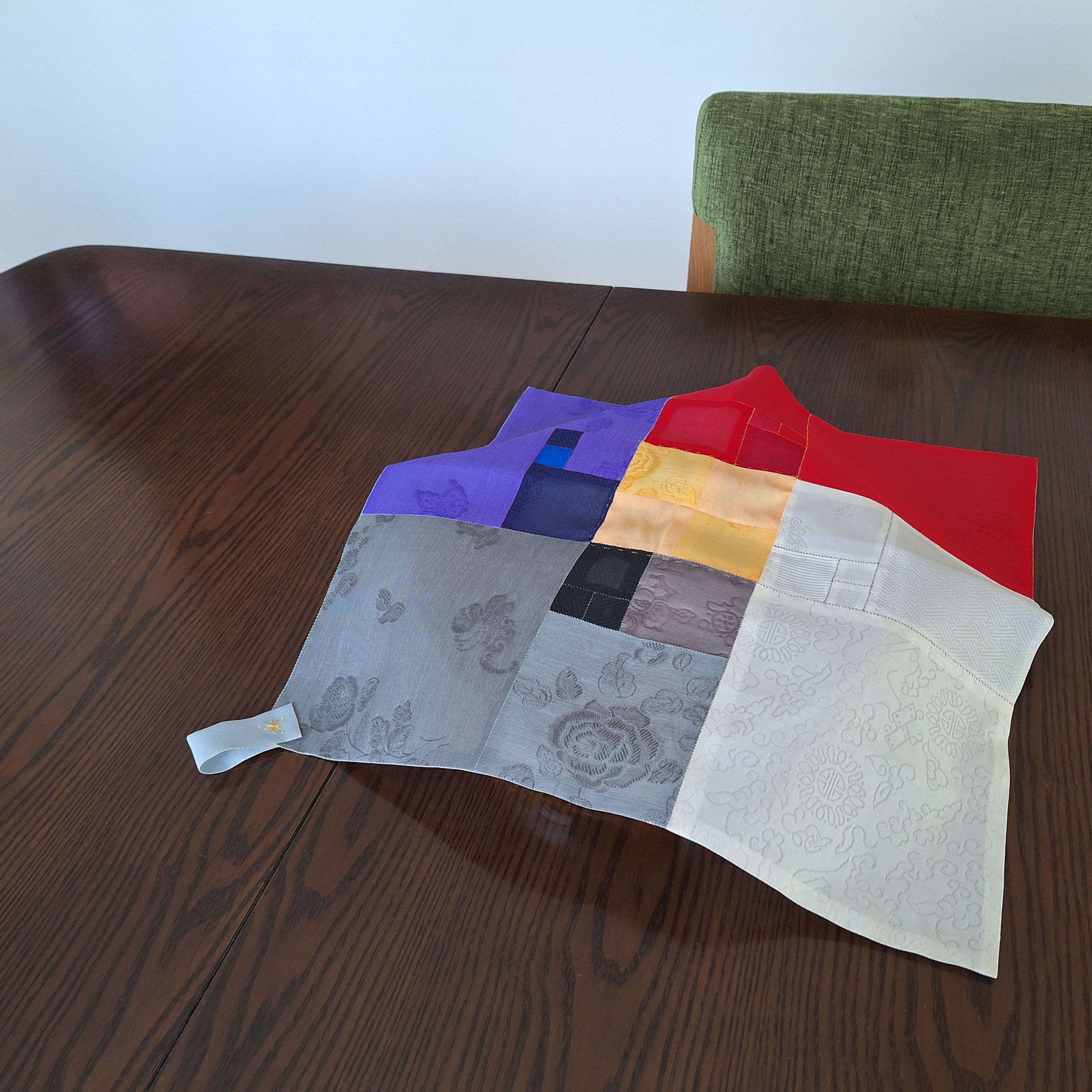 シルクポジャギ 五方色（オバンセク） （1点のみ） | ハンド