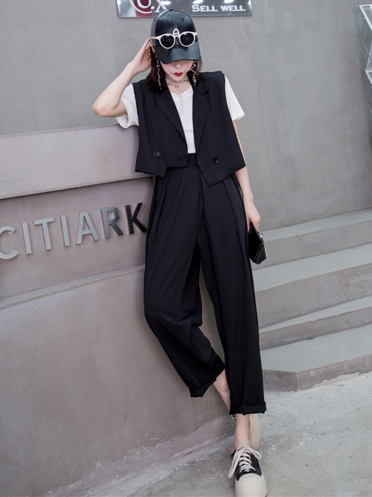 ラウンドネック薄手ハイウェスト 大きめサイズ Oネック ミックスインファッション42662187022