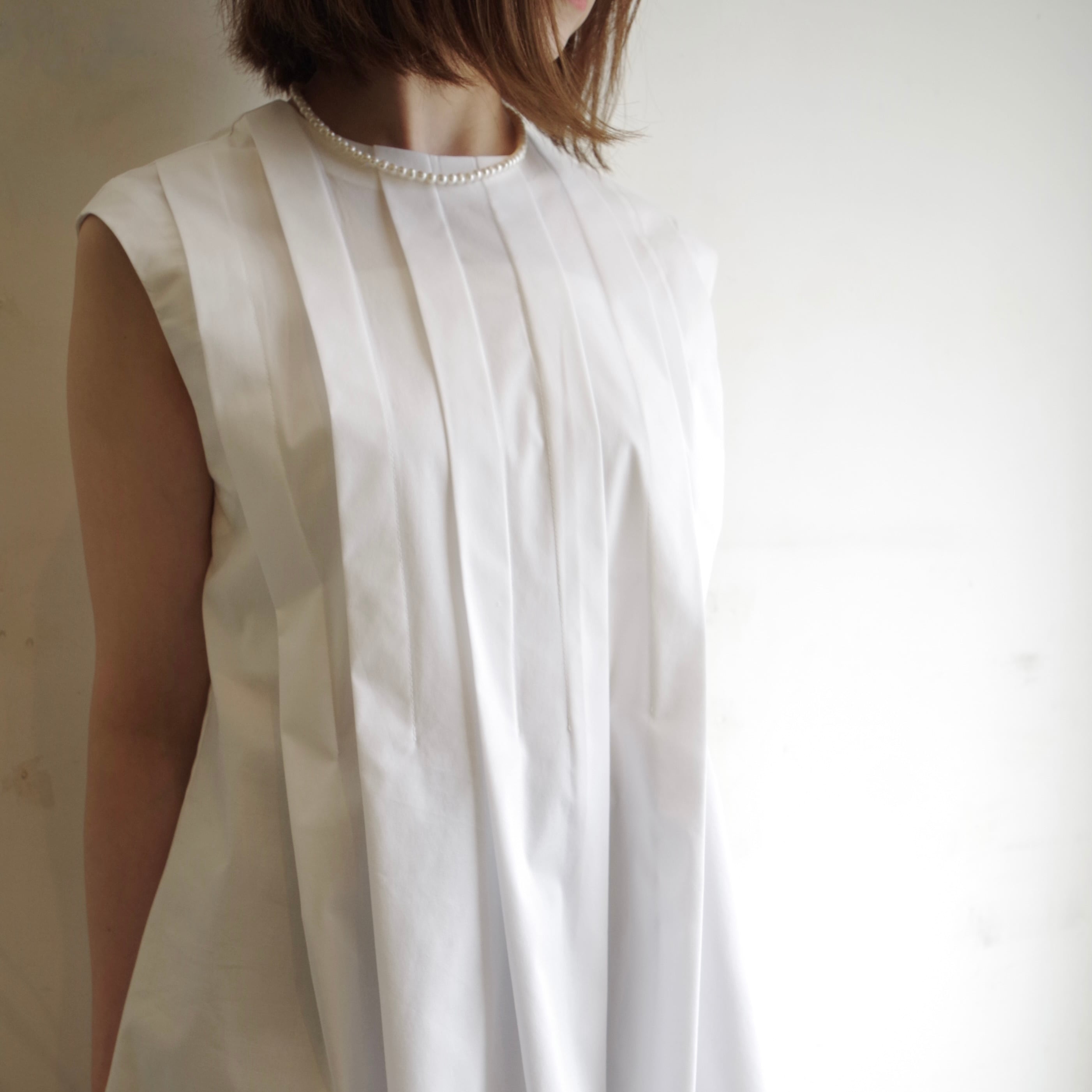 SINME ワイドタックノースリーブシャツ | 1F Store