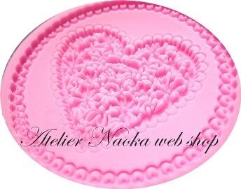 ラウンドハートレース シリコンモールド | シリコンモールド・クレイ