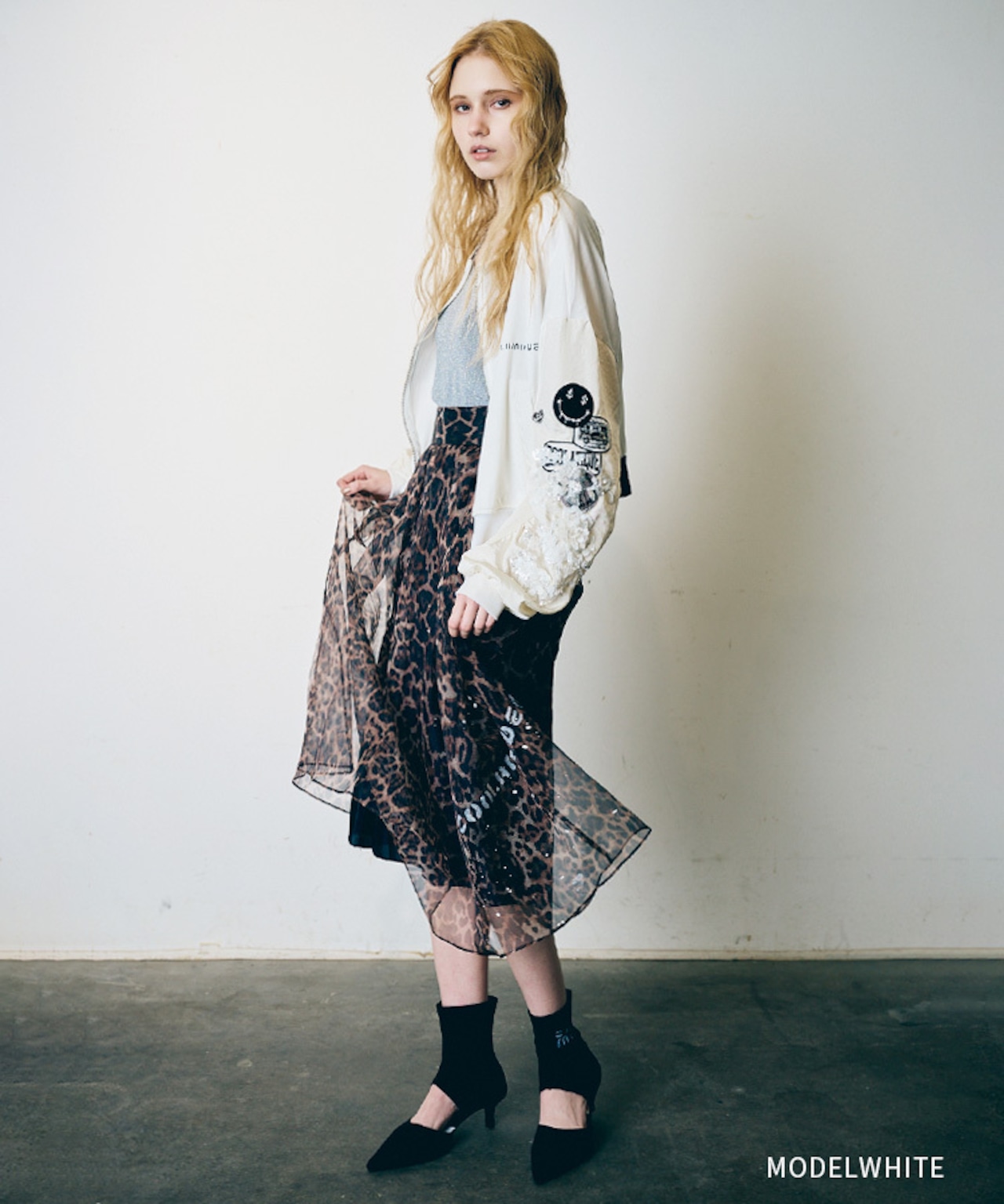 タックスリーブノーカラージャケット (WHITE)　CQ-48030