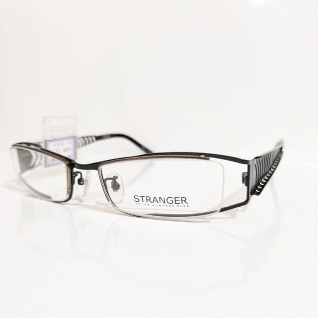 【STRANGER】スクエアナイロールフレーム　ブラック