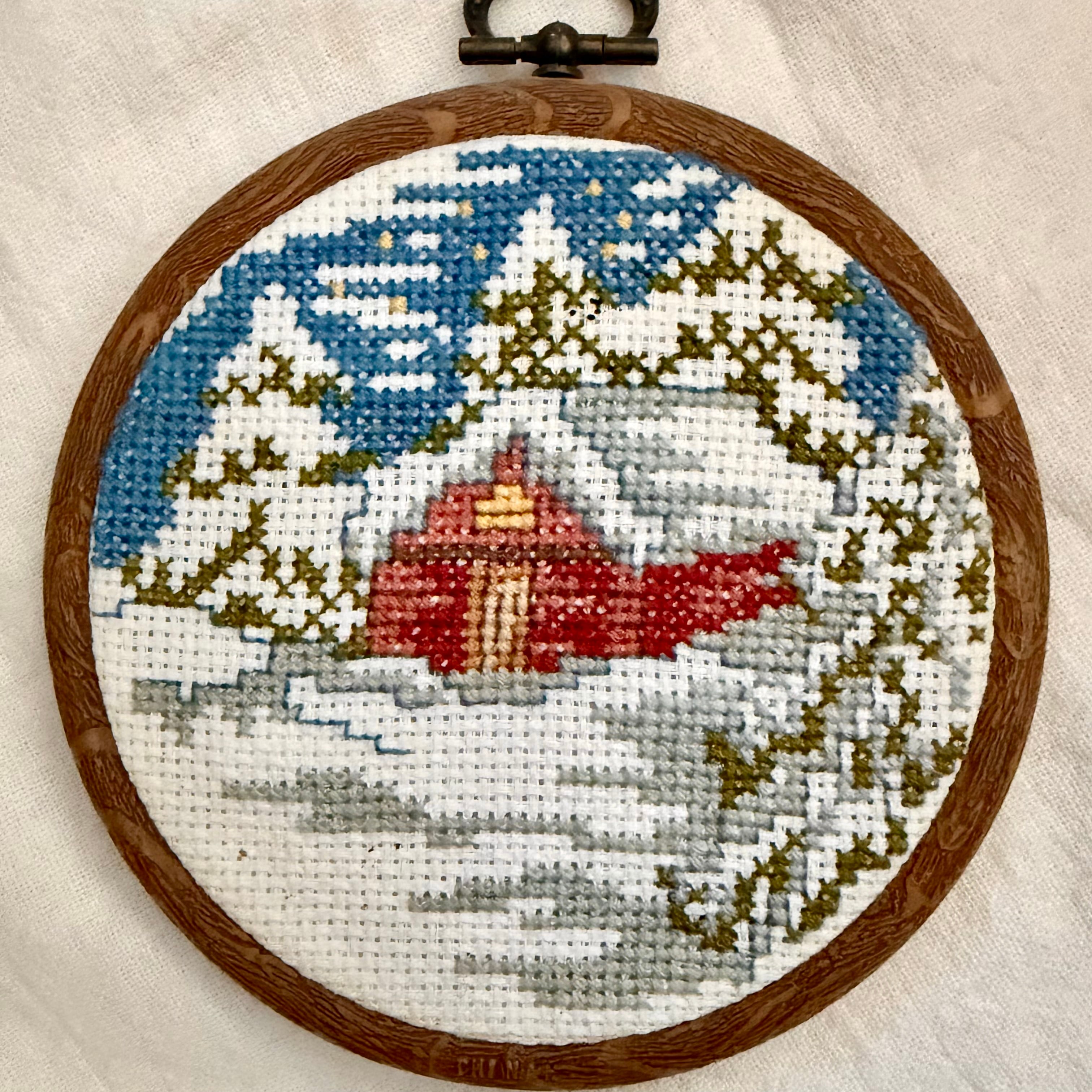 雪景色の刺繍絵 | tsuitachi craft&brocante