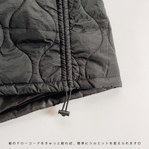 Quilting docking knit blouson (black)