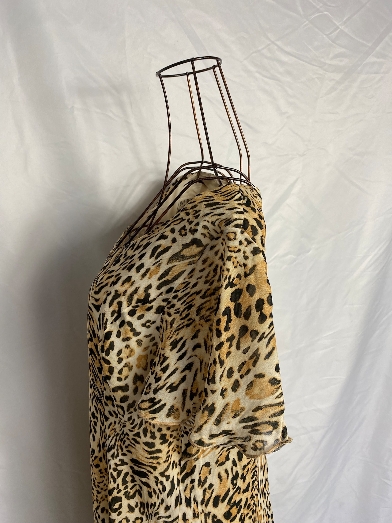 Leopard half sleeve dress