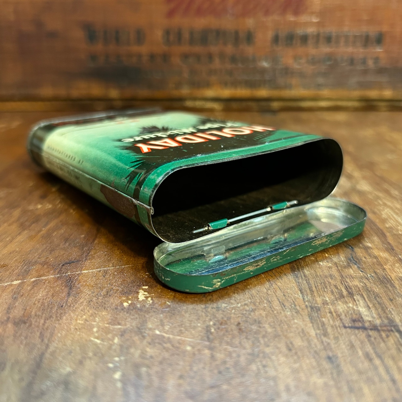 1940s ホリデー パイプミクスチャー ヴィンテージ タバコ缶 HOLIDAY PIPE MIXTURE Vintage Tobacco Tin T-761