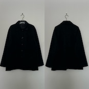 エコレザーカフデザインスウェードJK/ブラック