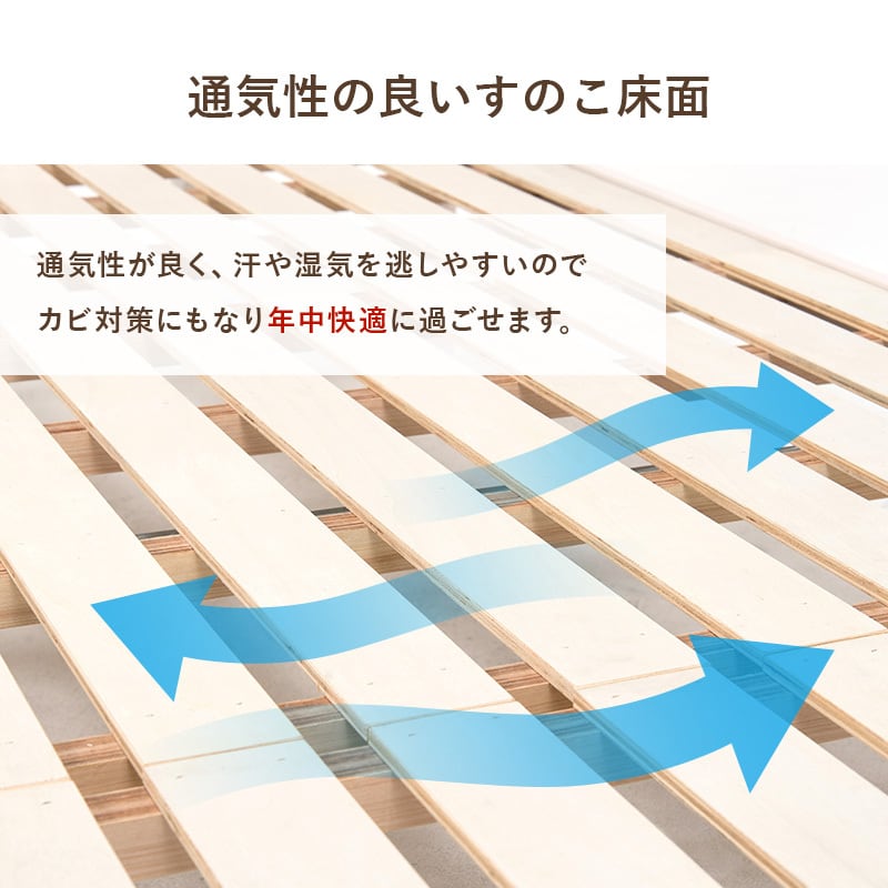 【組立式】引出し付きシングルベッド ポケットコイルマットレスセット すのこフレーム 3色展開 一人暮らし ワンルーム 幅101cm