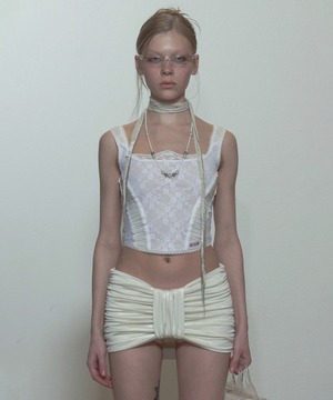 [SCULPTOR] Team Mary Corset Top White/Raw