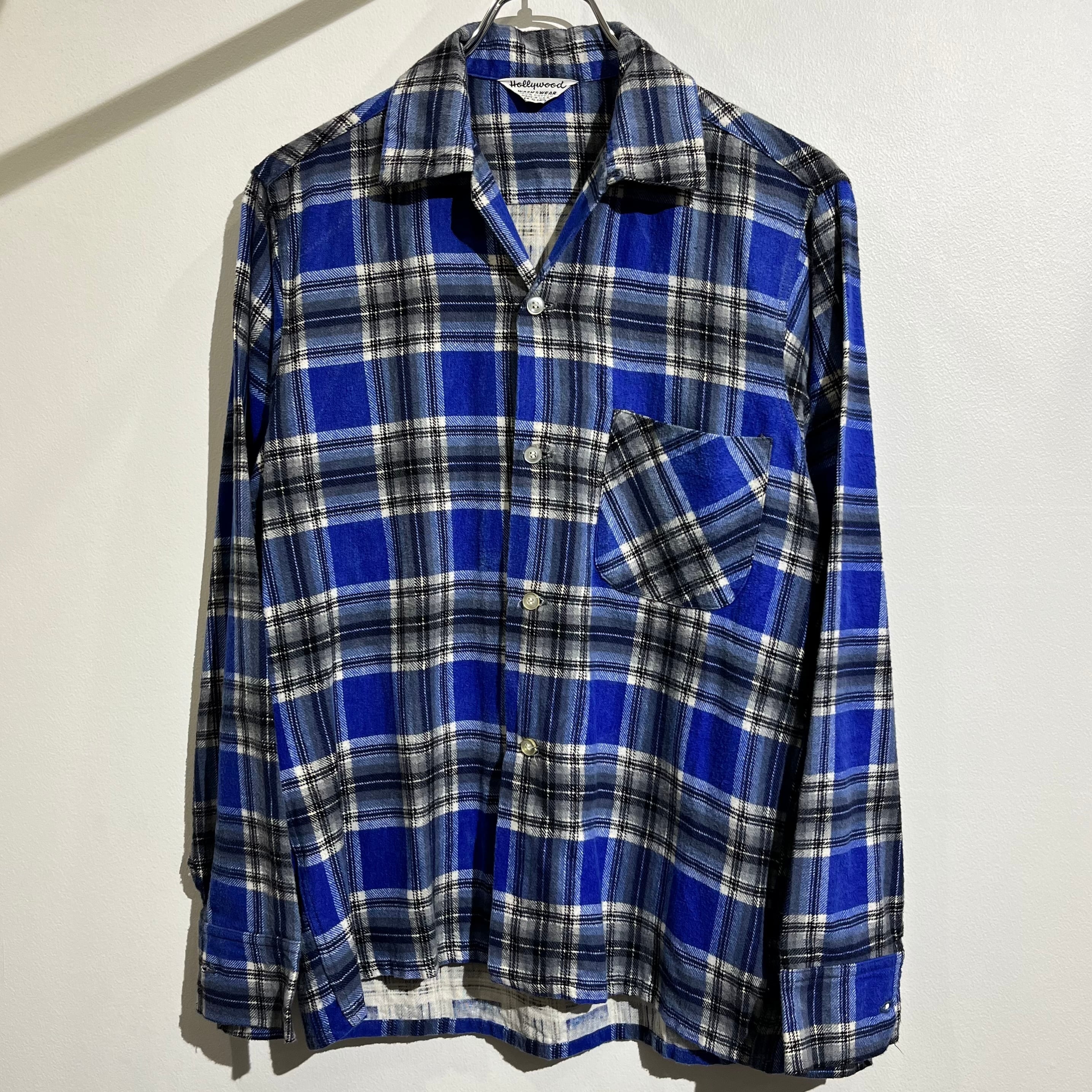 50s HollyWood Printnell Shirt 50年代 ハリウッド プリントネルシャツ