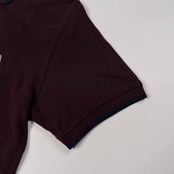 Paul Smith Jeans ポールスミス ジーンズ シマウマ刺繍 半袖 ポロシャツ M /ボルドー/ワインレッド/男女でも