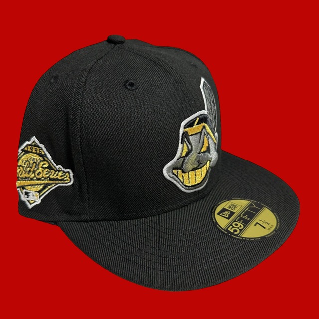 Cleveland Indians 1995 World Series New Era 59Fifty Fitted / Black (Gold Brim)